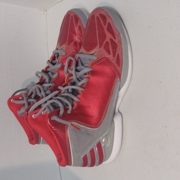 Adidas Derrick Rose basketball shoes red men's 14 hi tops - Picture 1 of 16